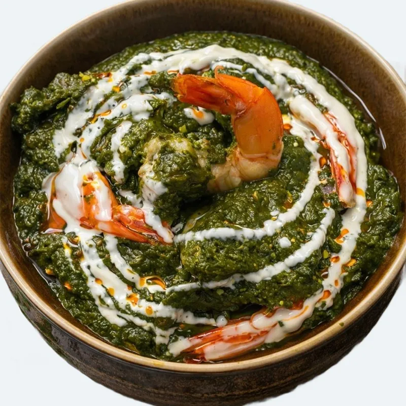 palak-prawns