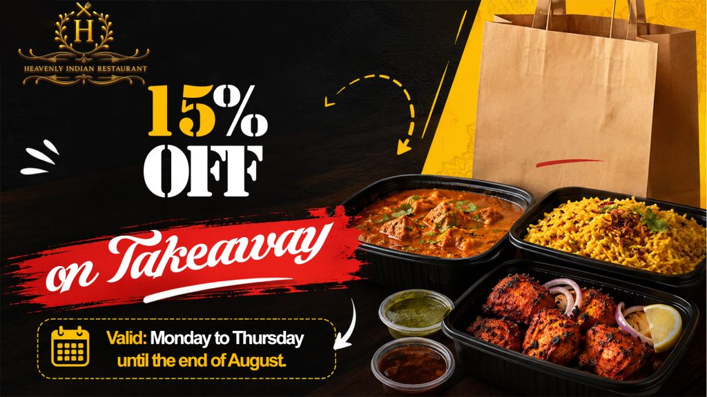 Take away offer from monday to thursday